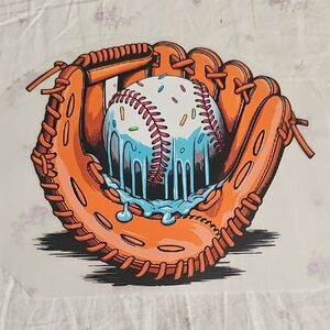 Baseball Drip Ready To Press Heat Transfer